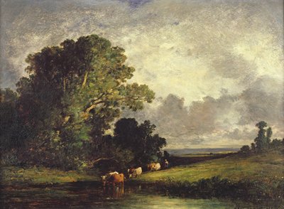 The Watering Place, Fontainebleau by Leon Victor Dupre